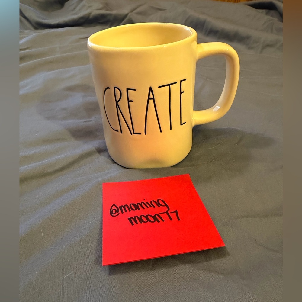 Rae Dunn Yellow 'CREATE' Ceramic Mug